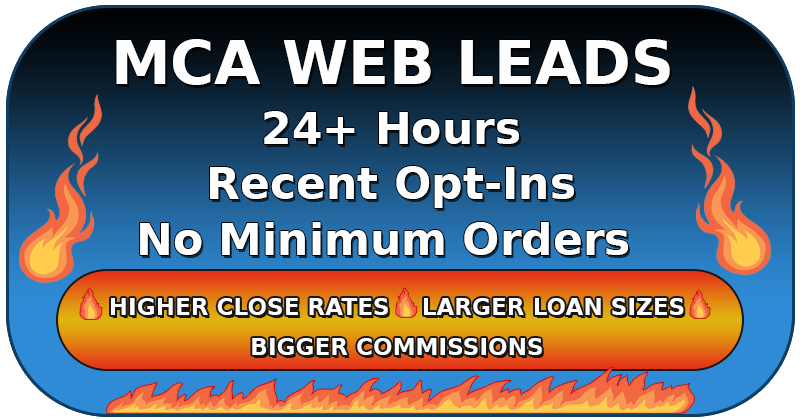 MCA Web Leads Explore the benefits of Aged MCA Leads for lenders. Learn how to find the right leads to maximize your sales success.